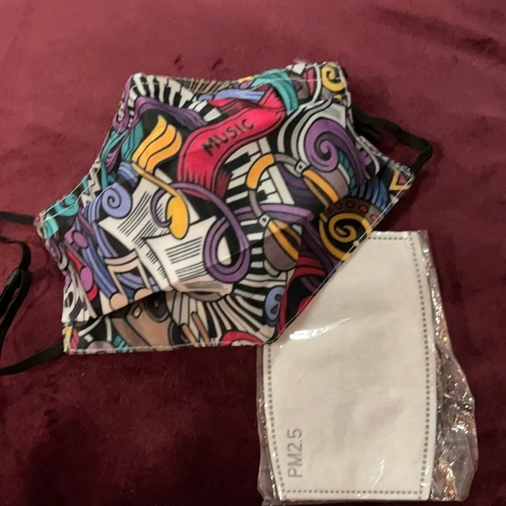 New colorful music face mask
